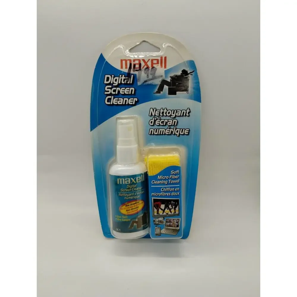 Maxell Digital Screen Cleaner - Micro Fiber Cleaning Towel Included - 1.69 oz